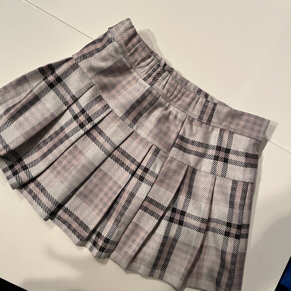 abercrombie kids pleated skirt - gray pink and white - size 11/12 NWT - Picture 6 of 12